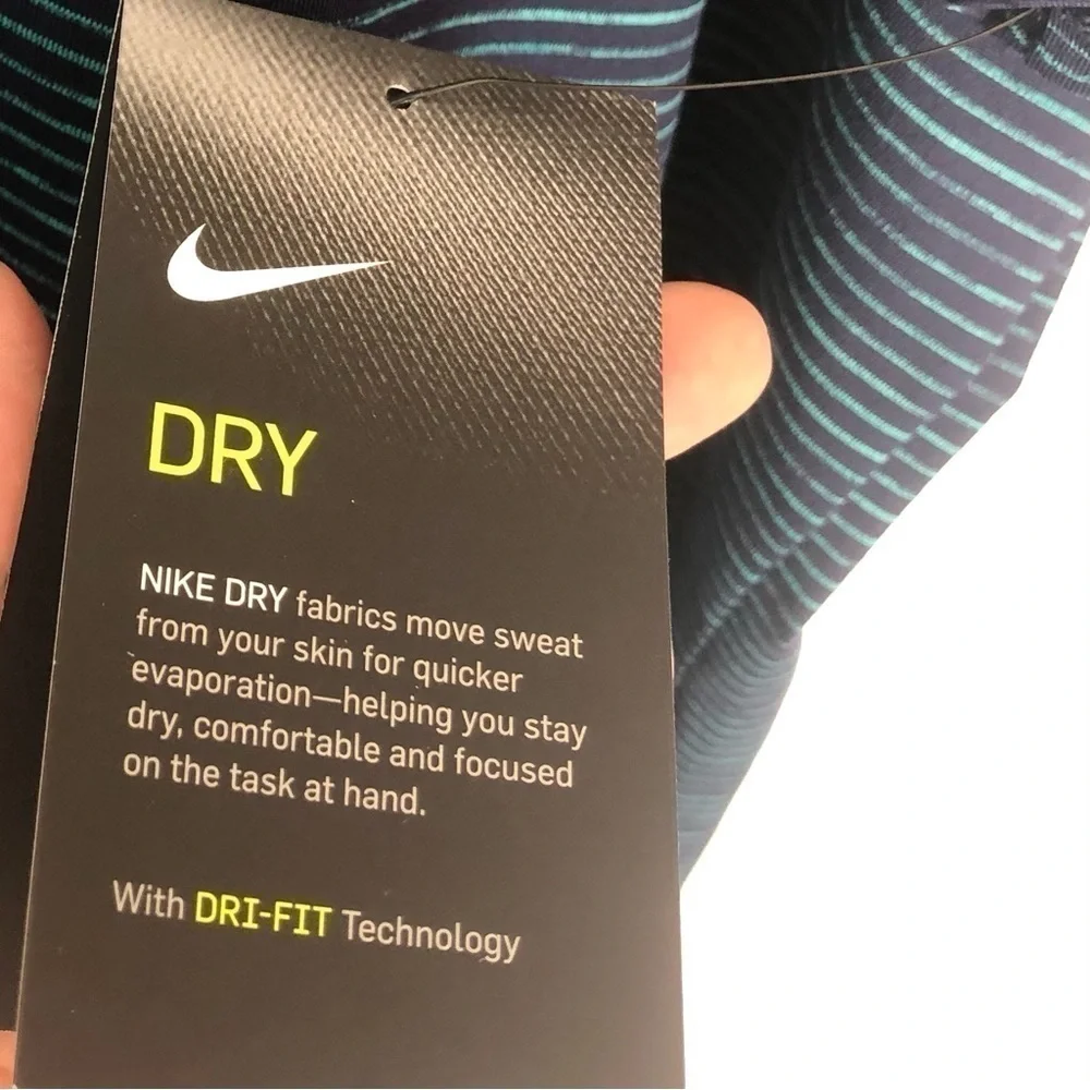 NWT Nike Dry Tiger Woods Striped Golf Polo